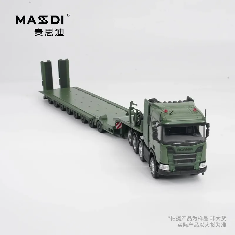 Nieuw Op Voorraad Mesdi 1:64 Scania R650 Civiele Trailer Transportvoertuig Legering Klein Model Miniatuur Diecast Scania Custom Toy Gif