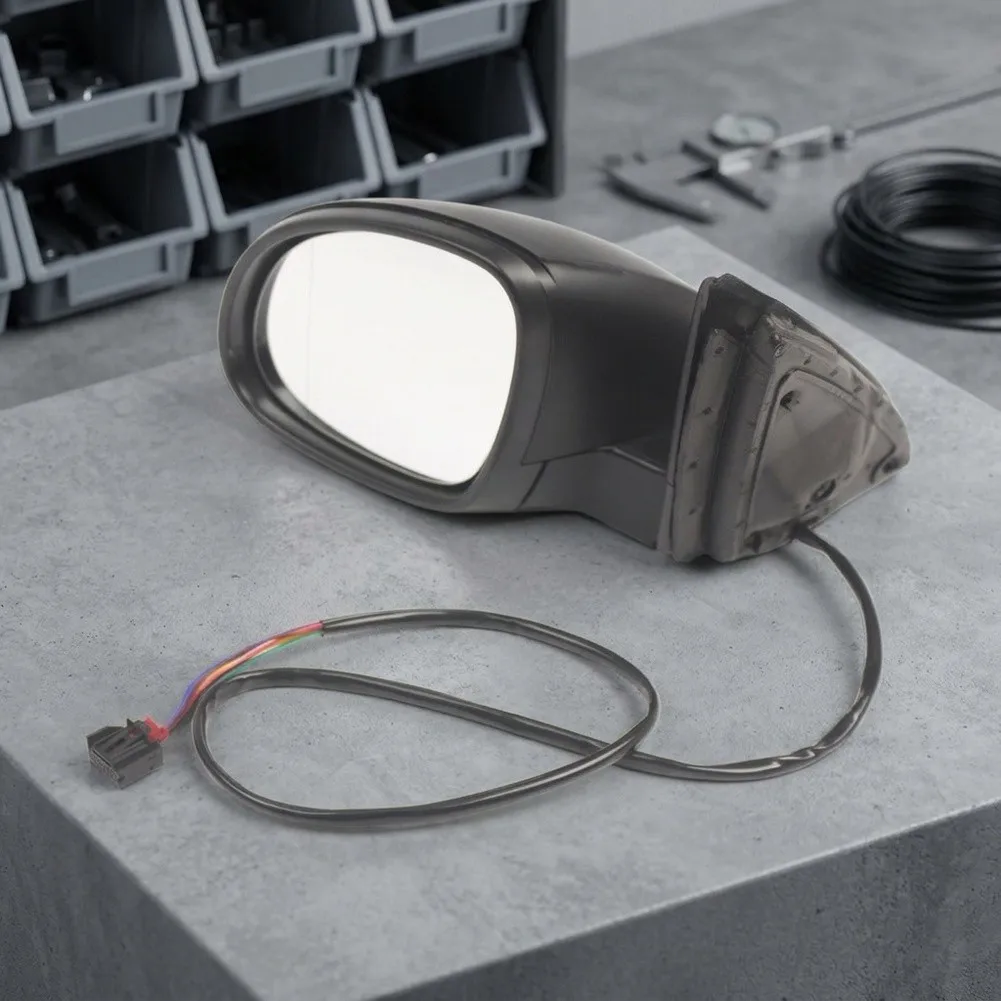 Left Door Mirror Assembly for Tiguan 2009-2016 LHD 9 Pin Interface Heated Turn Signal Power Folding Puddle Light