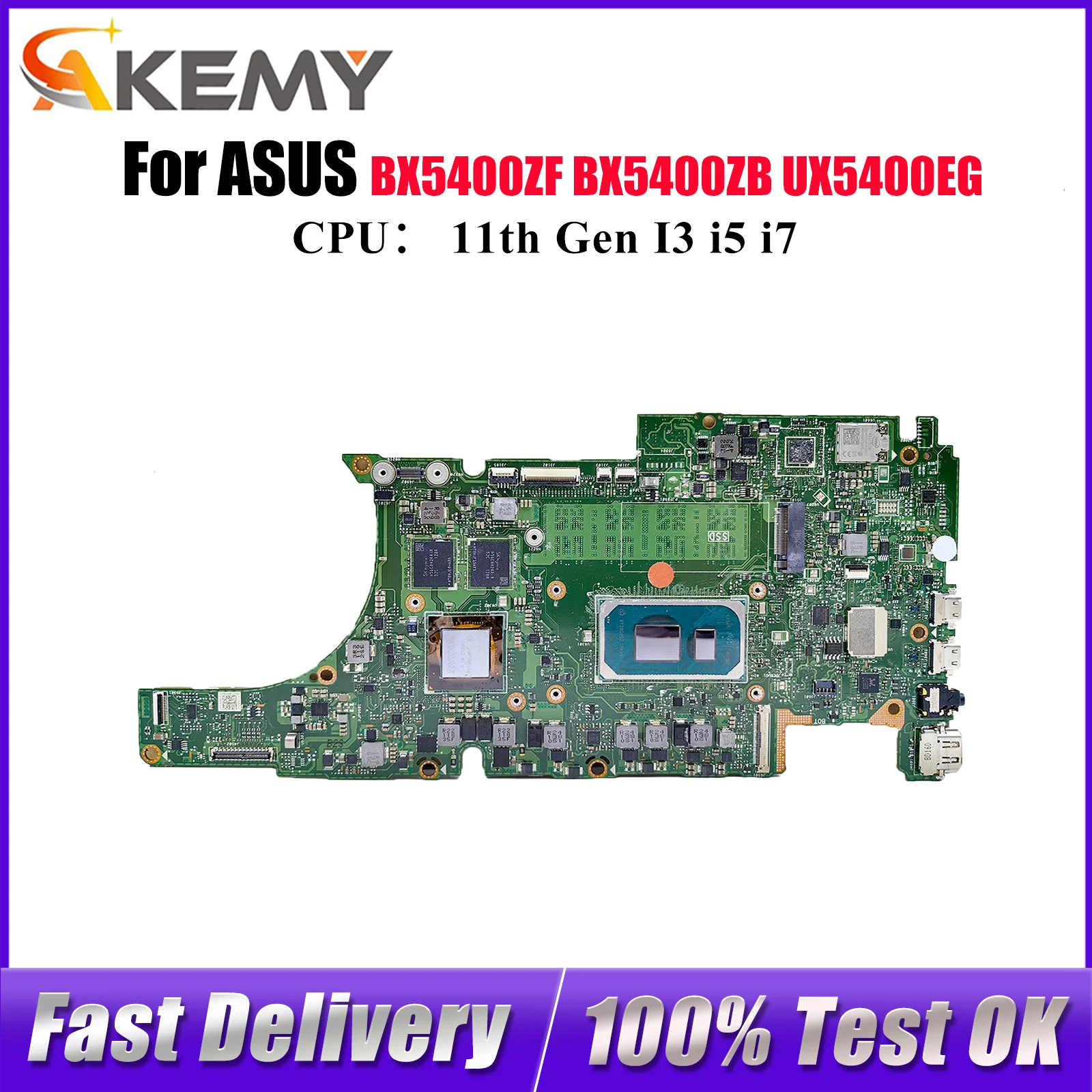 

UX5400EG Материнская плата для ноутбука ASUS BX5400ZB RX5400ZF P5400ZB RX5400ZF UX5400 BX5400ZF RX5400ZB Материнская плата с 11-го поколения I3 i5 i7