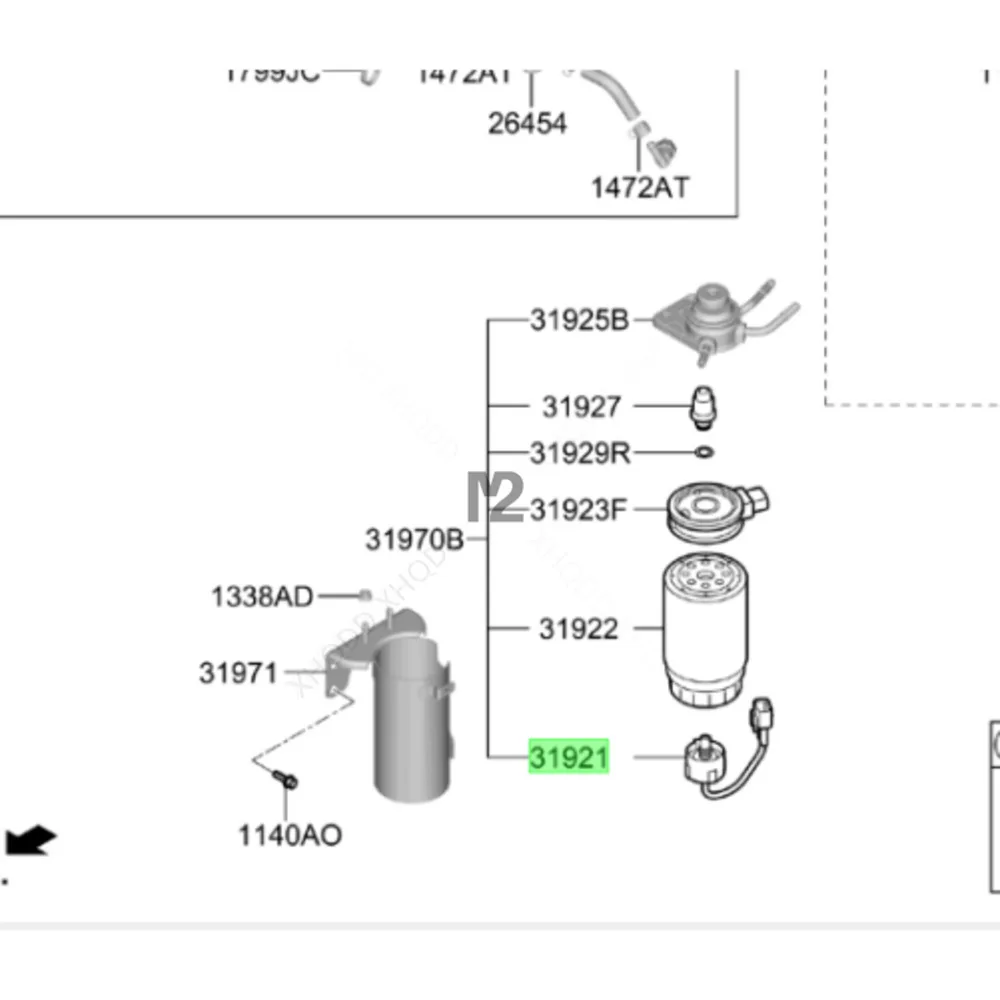 GENUINE WATER SENSOR-DIESEL FILTER FOR HYUNDAI H1 GRAND STREX 2015 - 2017 K2500 ​K2700 ​K2900 K3000 HD35 ​HD45 ​HD50 HD65 ​HD72