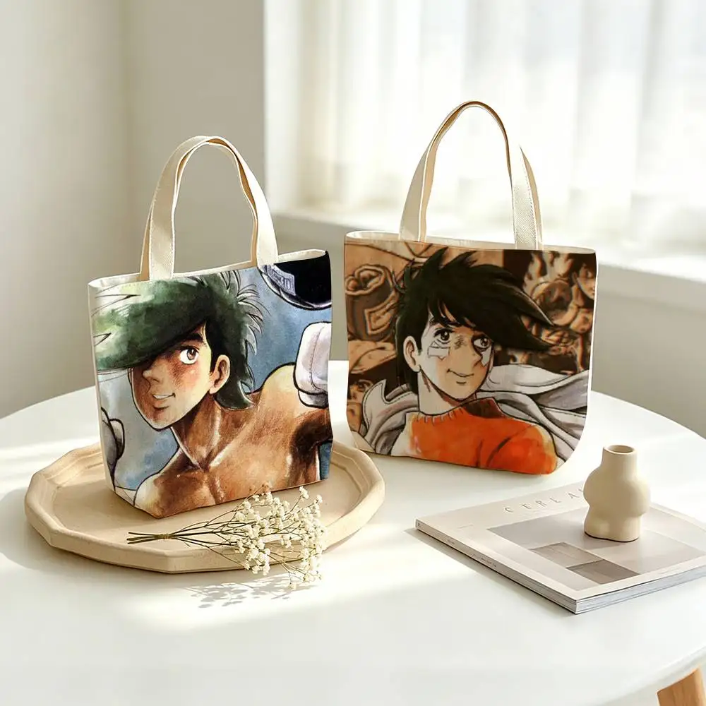 Boxing Anime A-Ashita no Joe  Printed Canvas Tote Bag Shoulder Bag Commuter Mommy Shopping Bag