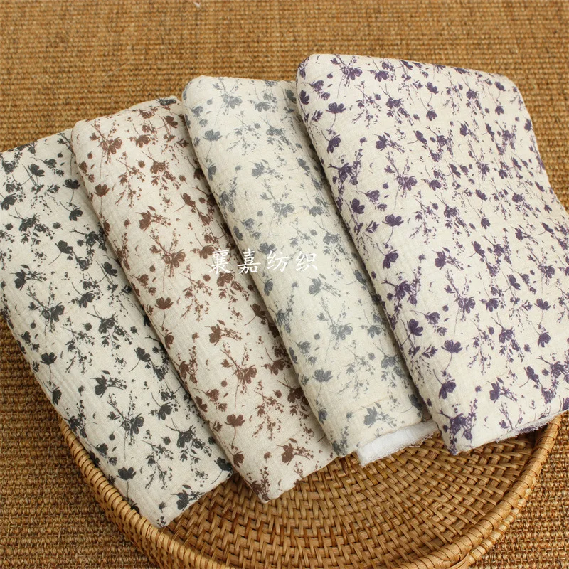 

200X135cm Baby Cotton Gauze, Retro Small Floral, Crepe, Mosquito-proof Pants, Loungewear Fabric