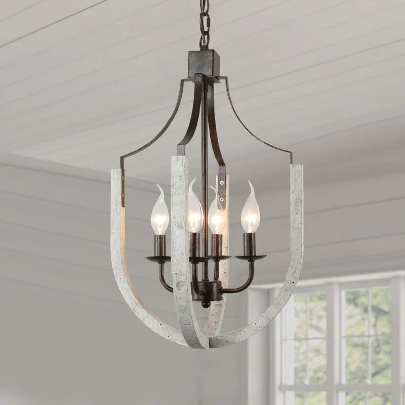 

Loft American Vintage French Restaurant Pendant Light Retro Cafe Homestay Iron Kitchen Corridor Decorative Light E14 Chandelier