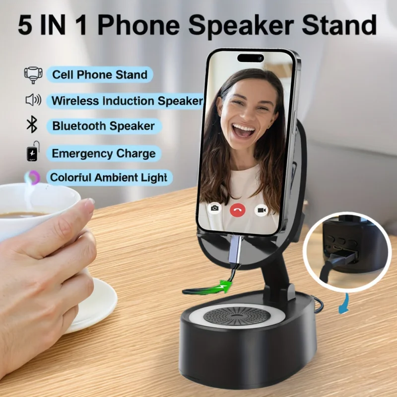 4 مواسم اللاسلكية التعريفي الصوت سمّاعات بلوتوث 5 مجموعات 1 الهاتف المحمول اللوحي حامل الكمبيوتر، كسول الإنجيل، المحمولة المحمول