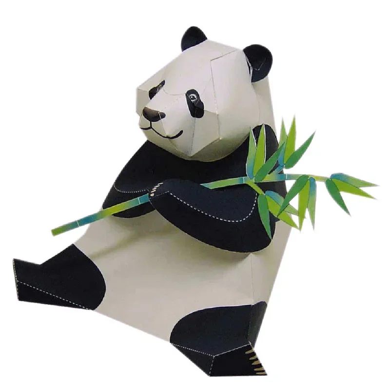 Chinese Giant Panda Handmade Origami Art Folding Mini Cute 3D Paper Model Papercraft Animal DIY Kids Adult Craft Toys QD-083