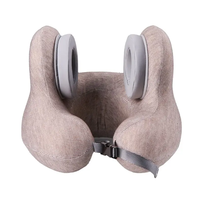 

RMWIN-Neck Support Travel Pillow Featuring U Shape Design& Noise Cancelling Earmuffs, Noise Reduction Ear Muffs Included