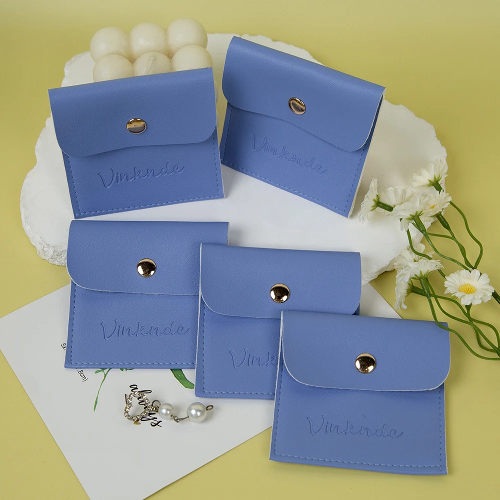 

Изготовленная на заказ сумка на кнопках из искусственной кожи для ювелирных изделий, пылезащитные портативные часы для хранения очков с логотипом с принтом для ожерелья, сережек