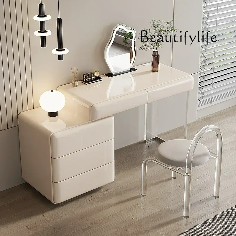 

Luxury Modern Dressing Tables Light Mirror Nordic Ins Dressers White Makeup Table Cabinet Toaletka Do Sypialni Bedroom