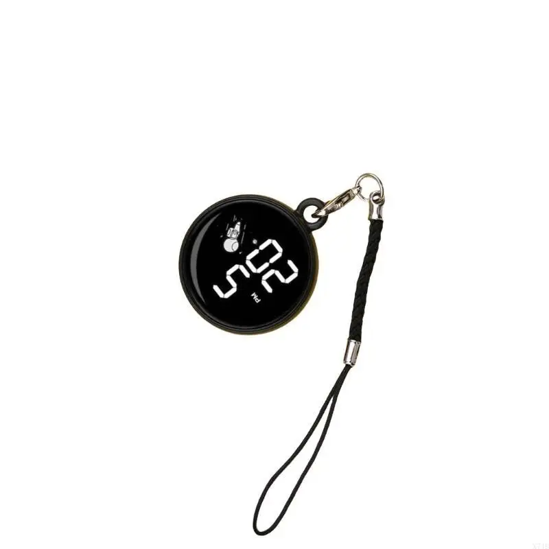 X7JB Small Digital Pocket Watch With Clear Screen Backpack Clip Electronic Watch for Convenient Attachments
