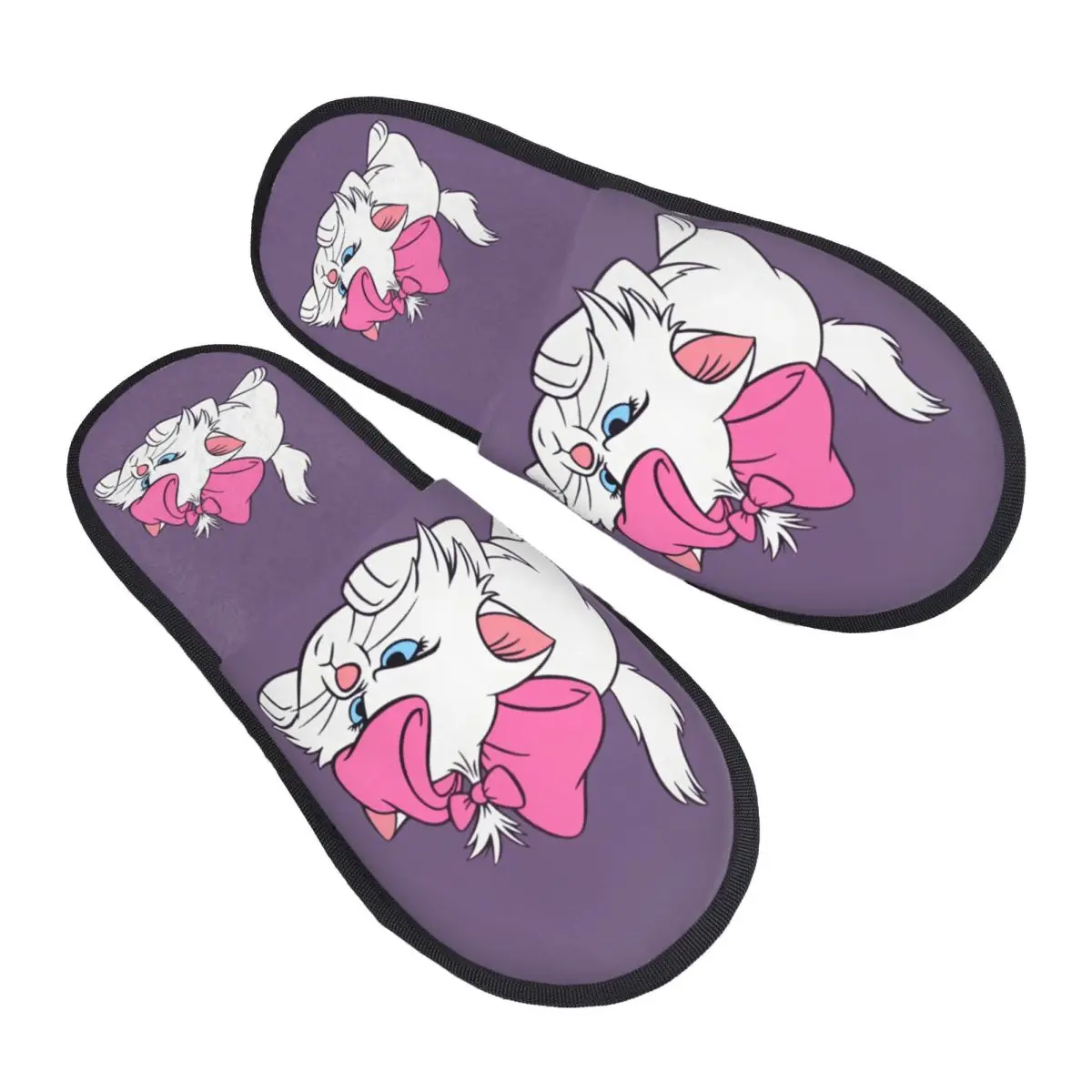 

Custom Print Women Marie Cat House Slippers Cozy Warm Animation Memory Foam Fluffy Slipper Indoor Outdoor Shoes