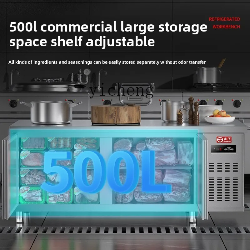 Congelador comercial TQH, congelador plano, banco de trabajo refrigerado, congelador refrigerado, té de la leche, barra de agua, mostrador, cocina fresca