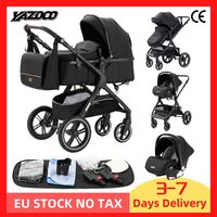 New Luxury Baby Stroller 3 in 1 Portable Travel Baby Carriage Fold Pram High Landscape Aluminum Frame Newborn Infant Stroller