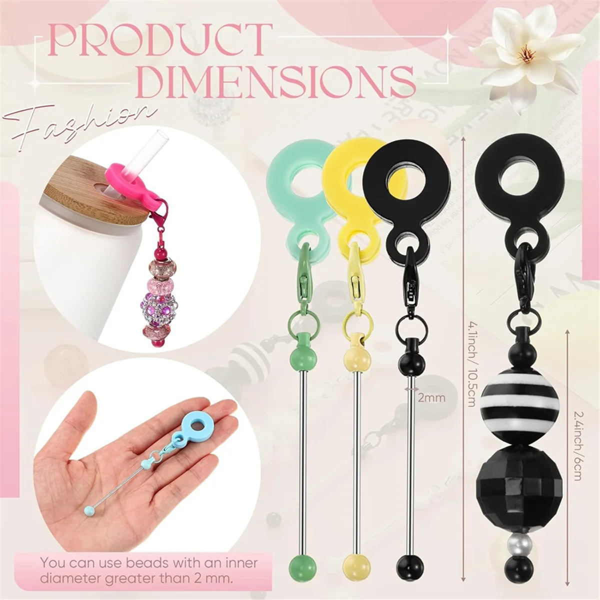 

AA98 10 шт. подвеска из соломы из бисера, совместимая с DIY соломенными топперы из бисера, подвеска-адаптер, подвеска, орнамент
