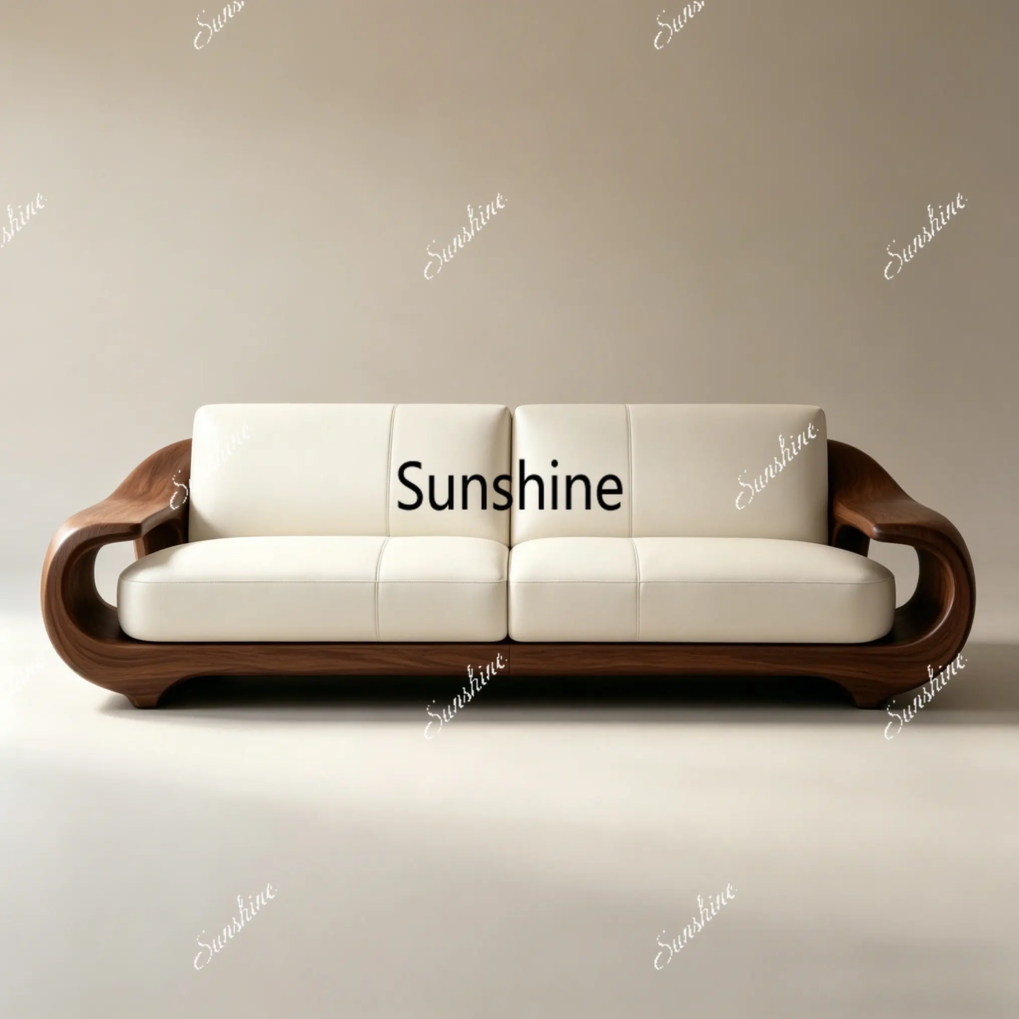 

Modern new Chinese villa living room straight row sofa furniture customization
