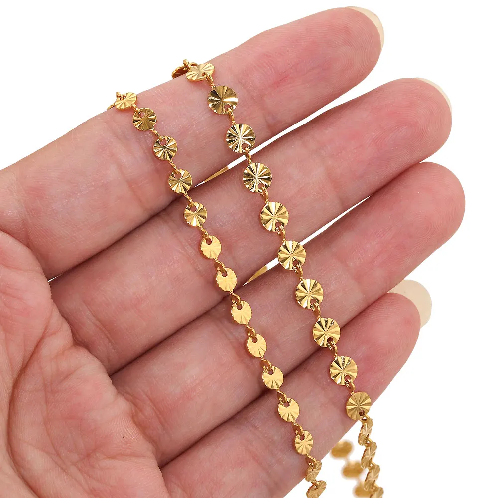 1 Meter Edelstahl-Prägekette für Schmuckherstellung, DIY-Armband, Halskette, Gliederketten, Schmuck, handgefertigte Zubehörteile, Großpackung – Detail 4