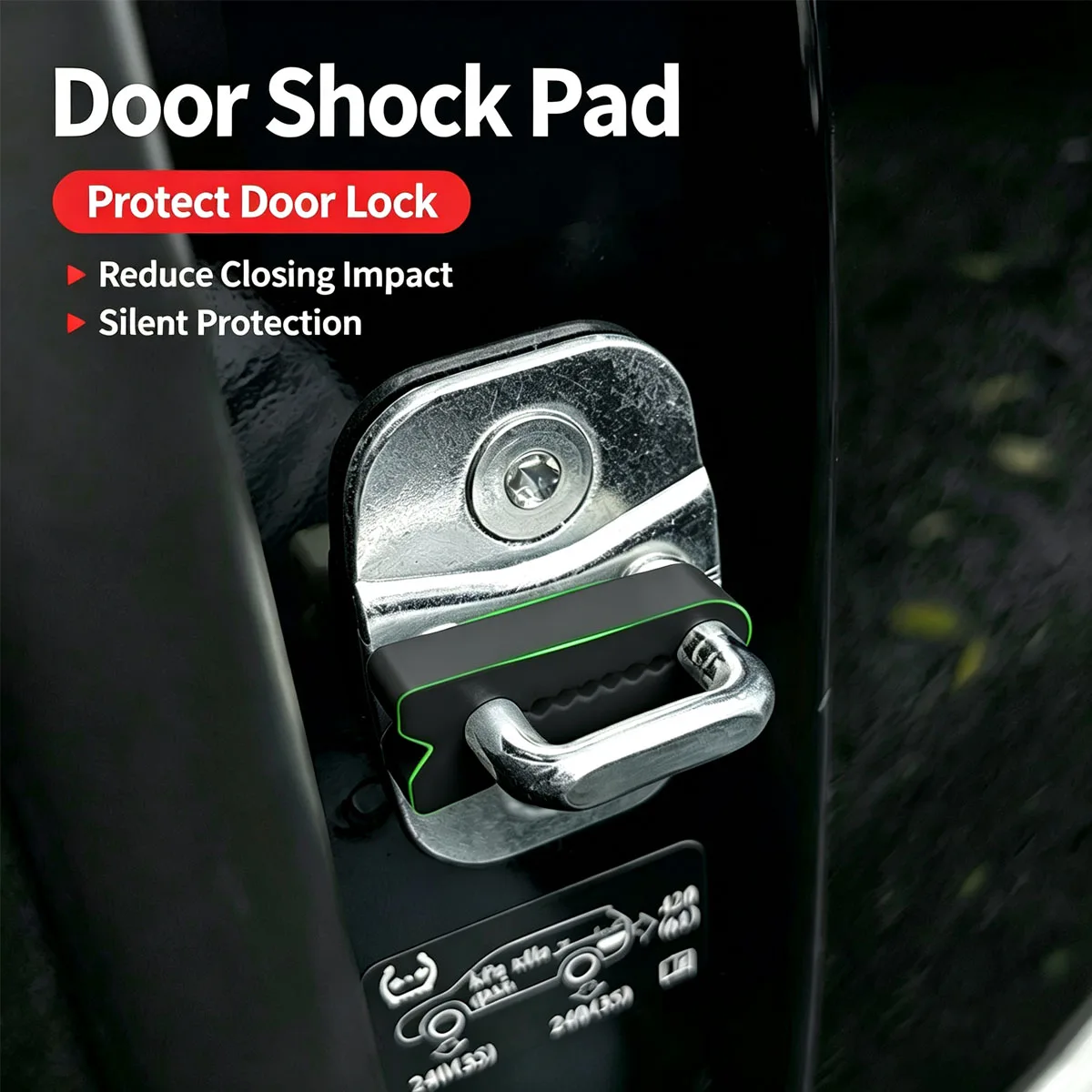 Car Door Shock Absorber Buffer Pad, Anti Collision Rubber Bumper Guard, Thick Anti Vibration Cushion for Vehicle