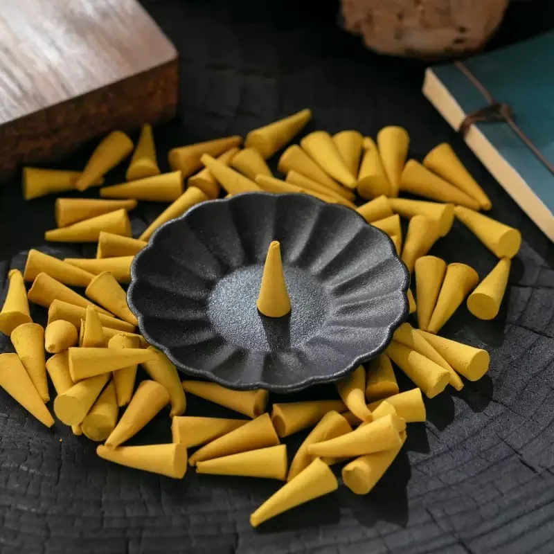 7 Colors 30pcs Mixed Natural Incense Rose  Jasmine  Lavender  Osmanthus Sakura Smoke Cone Reflux Tower Incense Backflow Incense