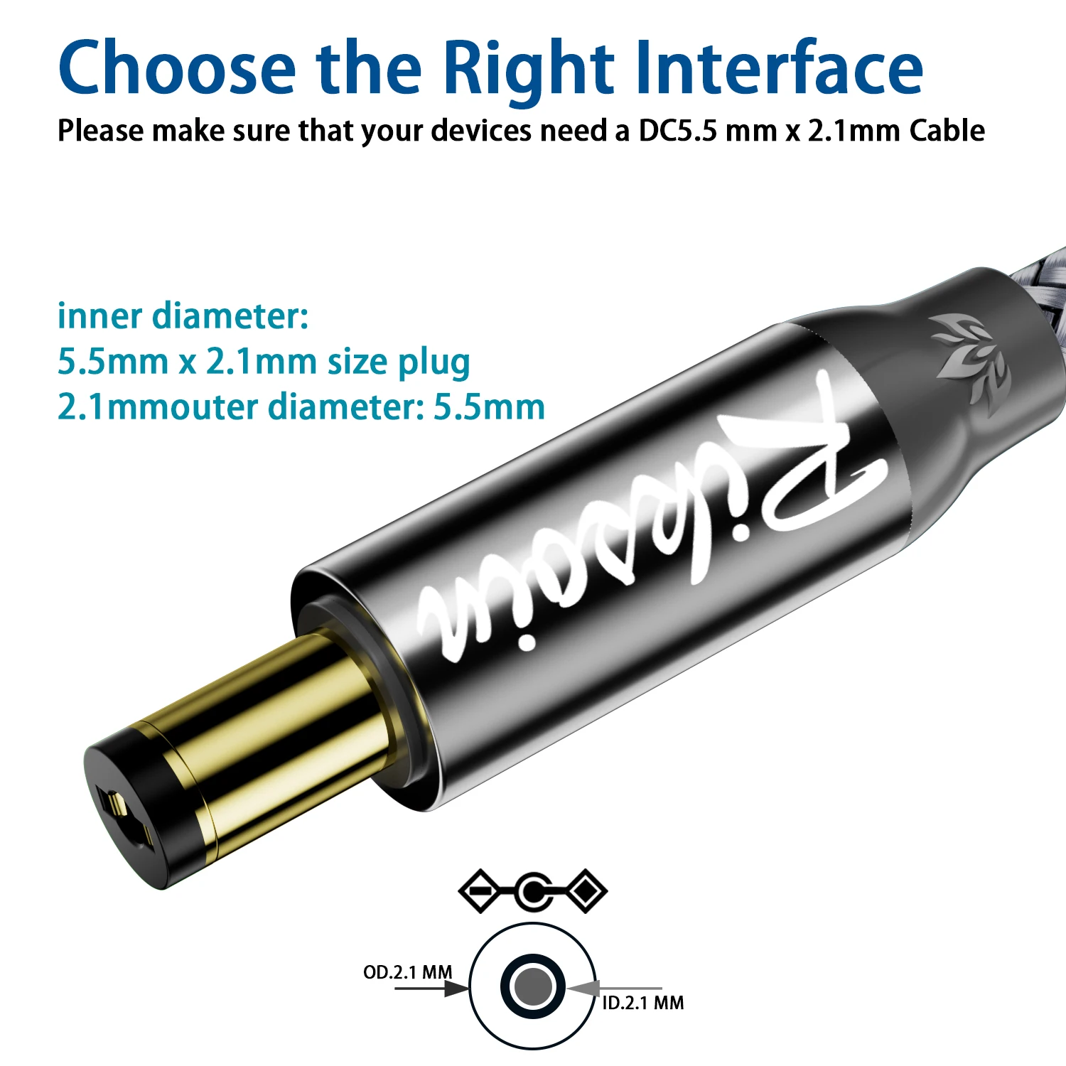 Universal USB A to DC 5.5mm Plug DC 5V Charging Cable Adapter for Router, Fibre-optic cat, and More Electronics Device