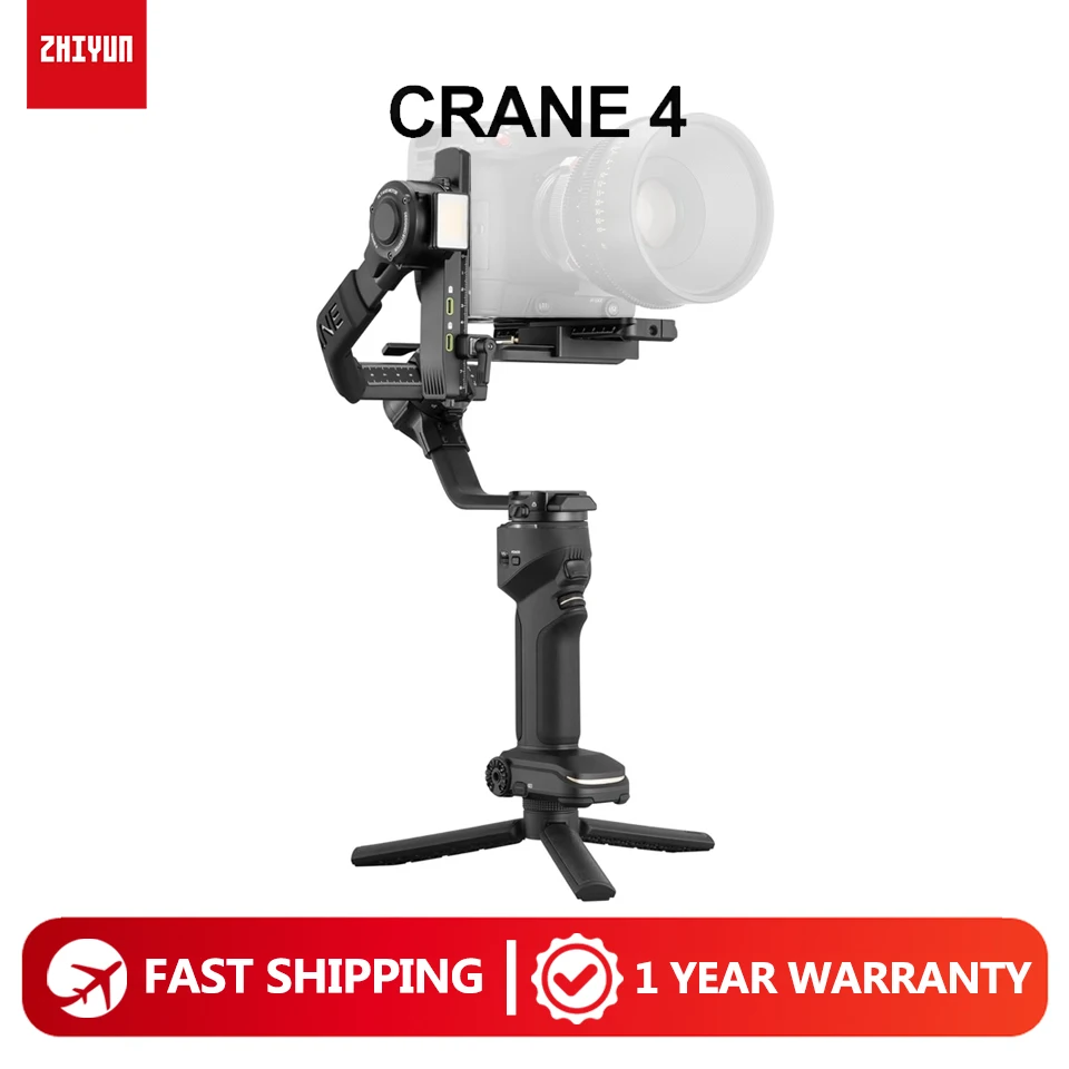 ZHIYUN CRANE 4 3-Axis Handheld Gimbal Camera Stabilizer Bluetooth Controlled Portrait Shooting  for SONY Canon Nikon DSLR Camera