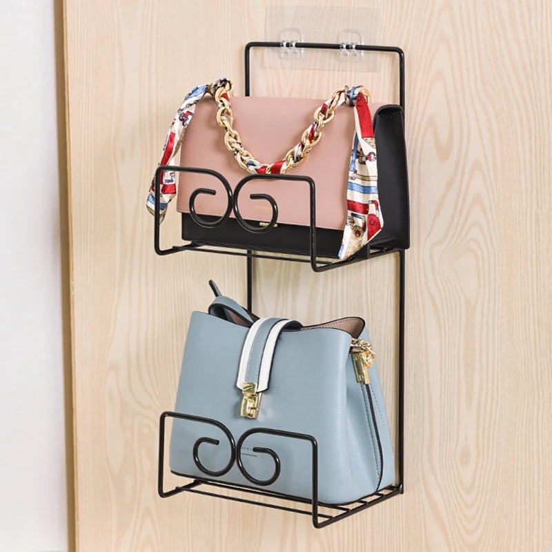 J1UL1N Simple Houseware Over Door/Wall Mount Household Schoolbag Rack Shelf For Storing Bags