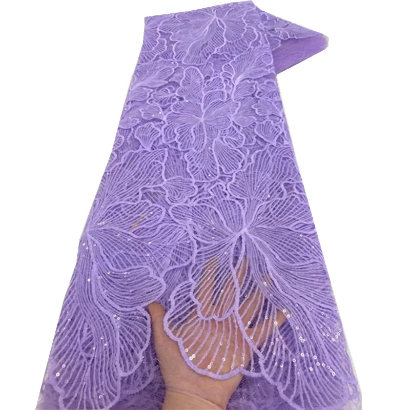 الأفريقي مطرزة الحليب الحرير الحبل أقمشة الدانتيل شير تول شبكة النسيج فساتين الزفاف عالية الجودة 5 ياردة الأنسجة الحبل الدانتيل