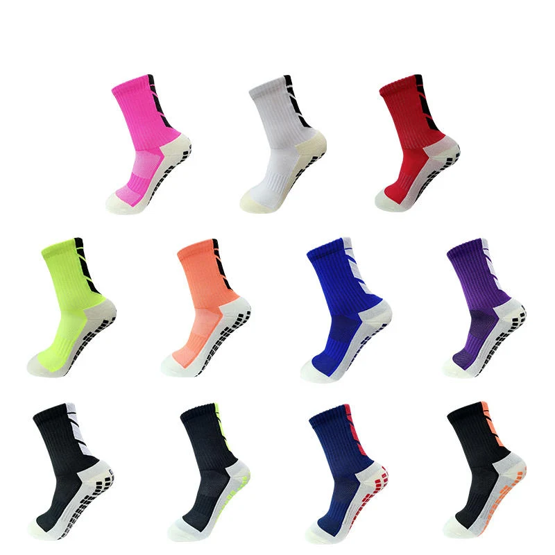 2023 Sports Socks Anti-Slip Football Grip Socks Thickened Breathable Non Skid Soccer Socks Adults Kids Outdoor Cycling Sock