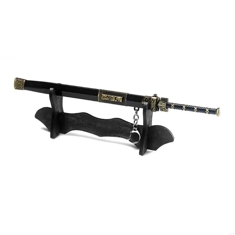 12PF Black Sword Stand Portable Single Horizontal Plastic Display Stand Gift for Teen