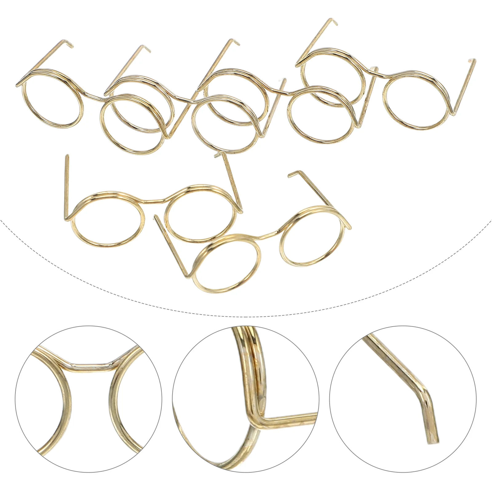 

50 Pcs House Mini Glasses Making Supplies Frames Iron Dollhouse Accessories