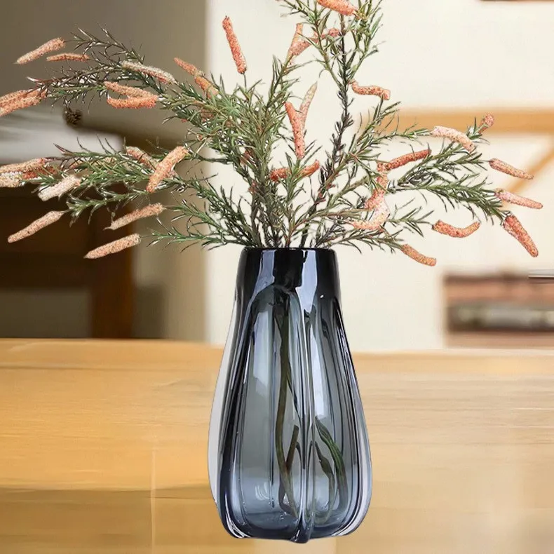 

Легкие роскошные современные высококачественные стеклянные вазы, украшения для домашних обеденных столов, винных шкафов, простые декоративные элементы, элитные декоративные украшения