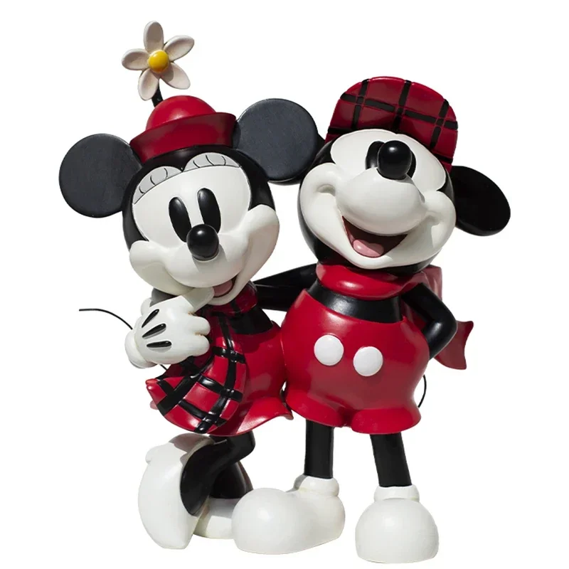 

Disney Vintage Mickey Minnie Study Ornaments Living Room desktop Modle Decoration Kids Collection Toy Christmas Couple Presents