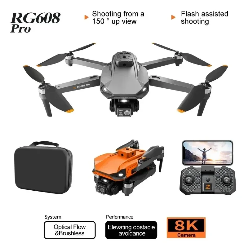 RG608PRO Elevating Obstacle Avoidance UAV Optical Flow Dual Camera Aircraft Night Vision Aerial Photography Remote Control Toys