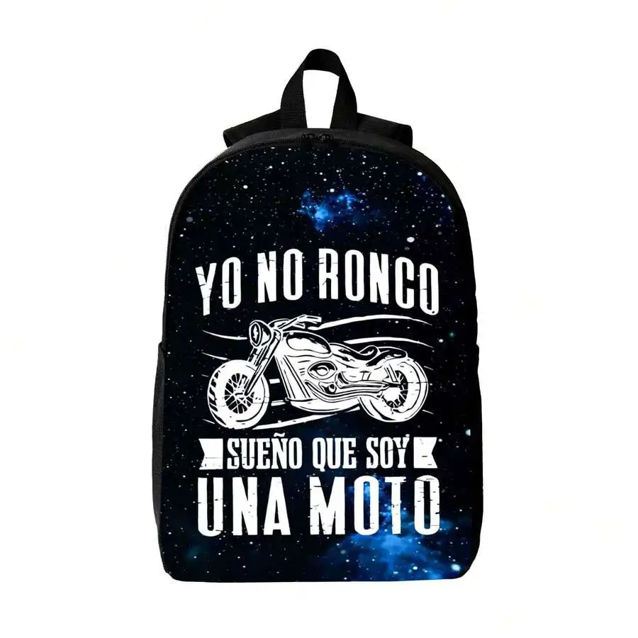 

Motorcycle Biker Backpack Starry Sky Print Unisex Large Capacity Waterproof Oxford Fabric
