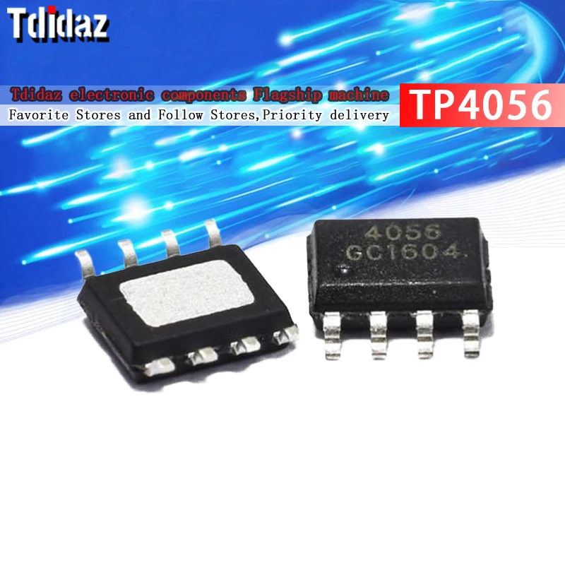 10PCS TP4056 SOP8 4056E TC4056A TP4056E 4056 SOP-8 SOP SMD new and original IC Chipset