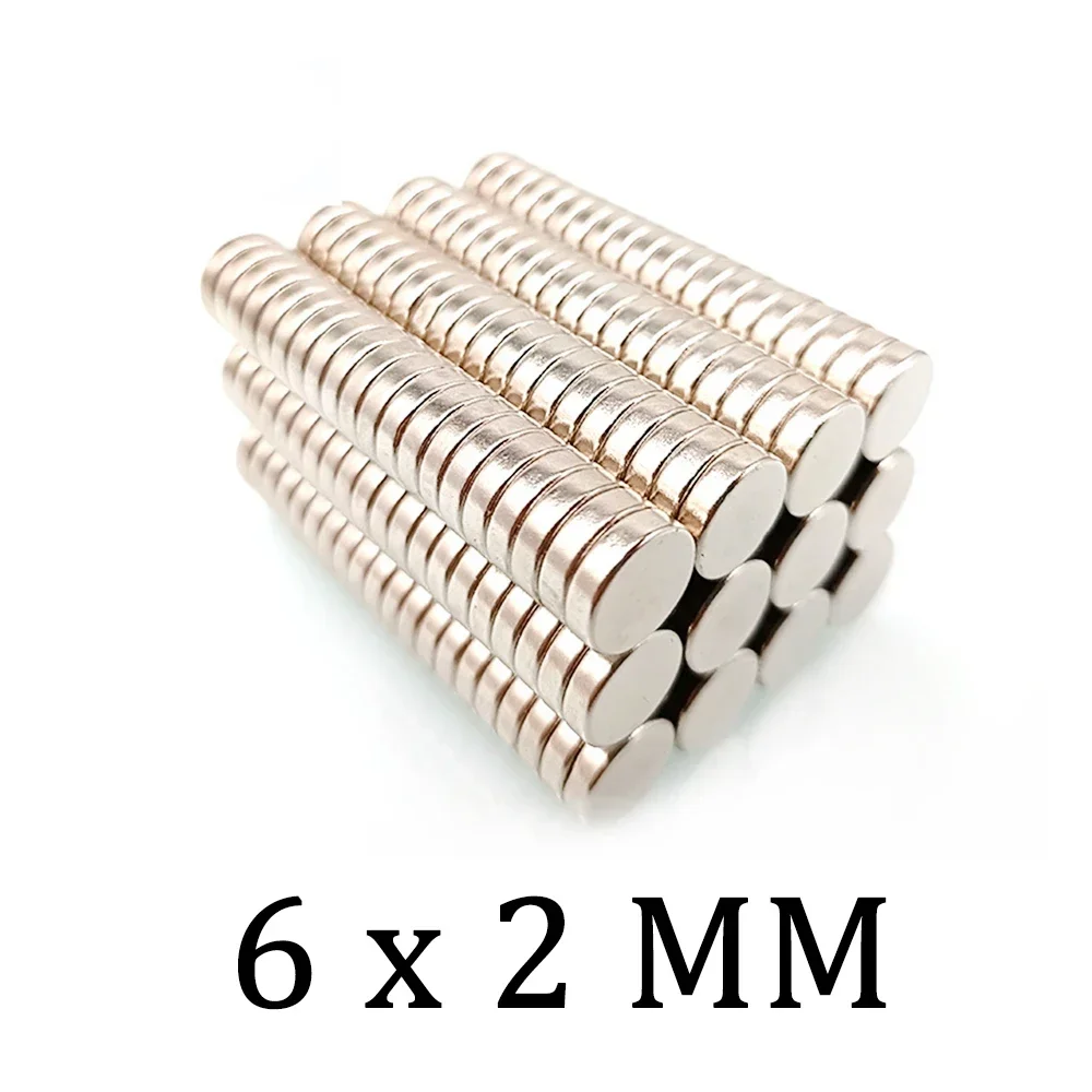 

50-300 Pcs 6x2 Mm Round NdFeB Neodymium Magnet 6mm X 2mm Fridge Magnets Powerful Small Imanes Permanent Magnetic Disc Magnets