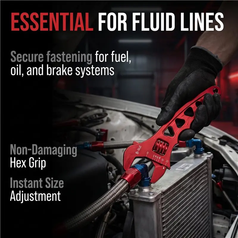 Adjustable Aluminum Hose Fitting Tool-Wrench Universal Fit For AN3 To For AN12 Hose Ends& Fittings