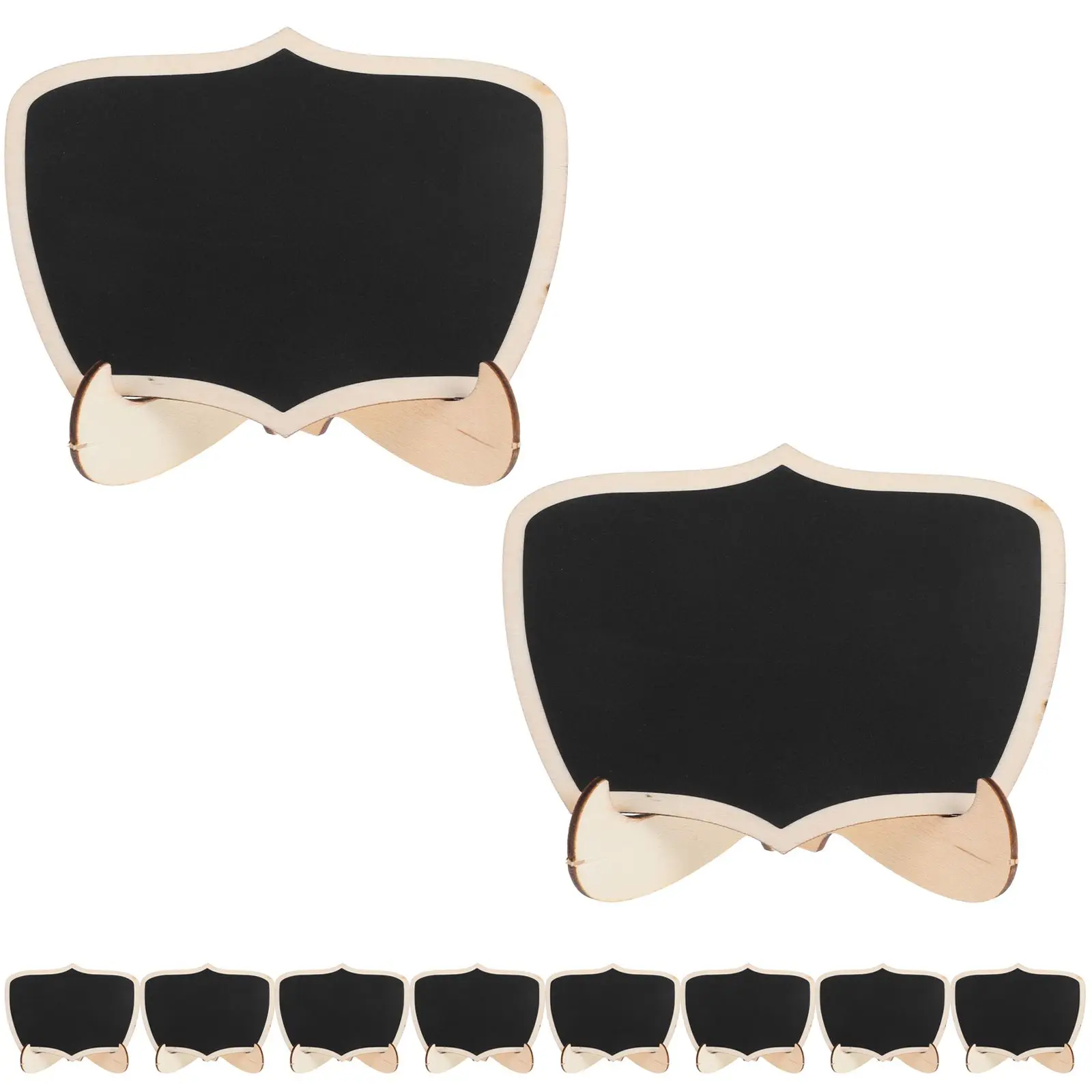 

10 Pcs Wooden Chalkboard Mini Signs Erasable Table Number Food Labels for Party Buffet Wedding Home Display