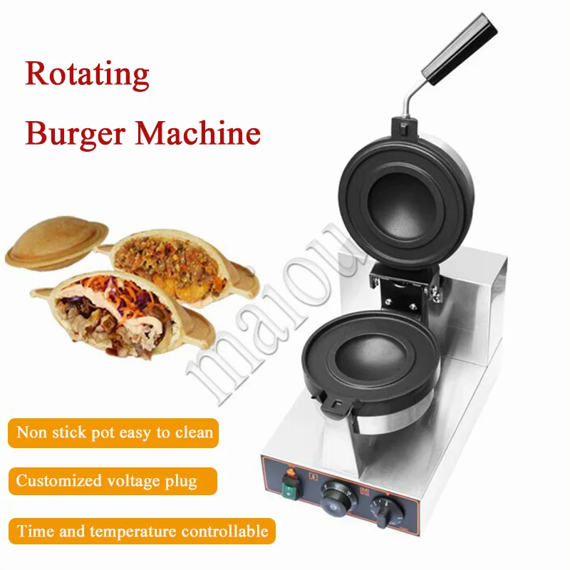 Flying Saucer Sandwich Press Maker Commercial Hamburg Gelato Panini Press Machine Electric Ice Cream Waffles Ufo Burger