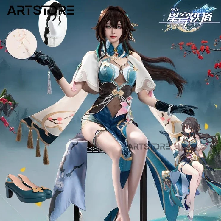 

Ruan Mei Cosplay Game Honkai Star Rail Costume Ruan Mei Party Cos Dress Wig Suit Cosplay Costumes for Halloween Carnival Party