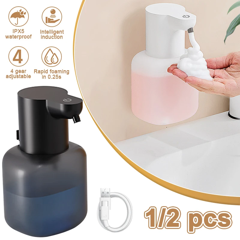 

550ml USB Rechargeable Automatic Liquid Soap Dispenser Infrared Sensor Sanitizer Hand Washer Wall Mounted Bathroom IPX5
