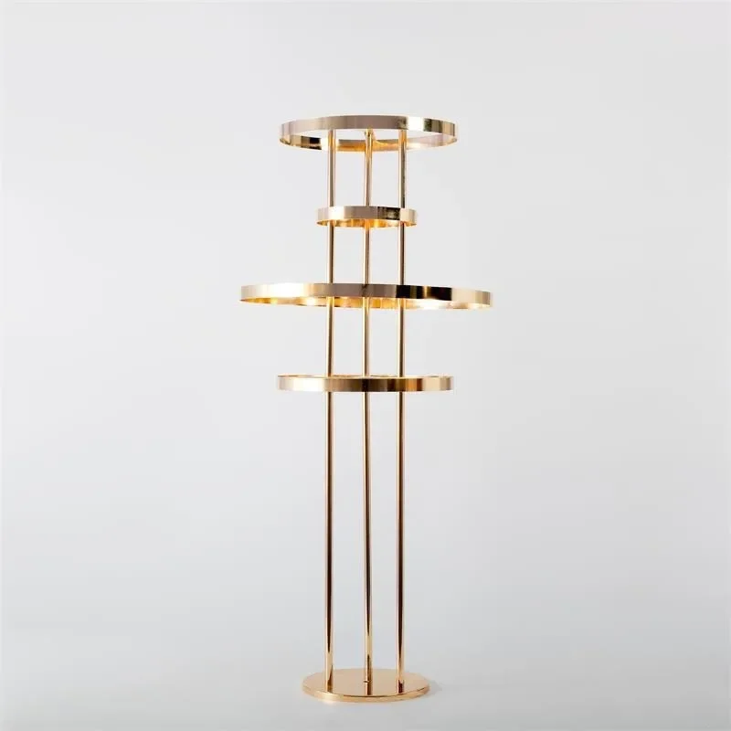 118cm Hoher Goldener Metall-Blumenständer 4-stufig Hochzeitstisch-Mittelstück Blumendekoration Rack Event Party Gang-Dekor Requisiten – Detail 5