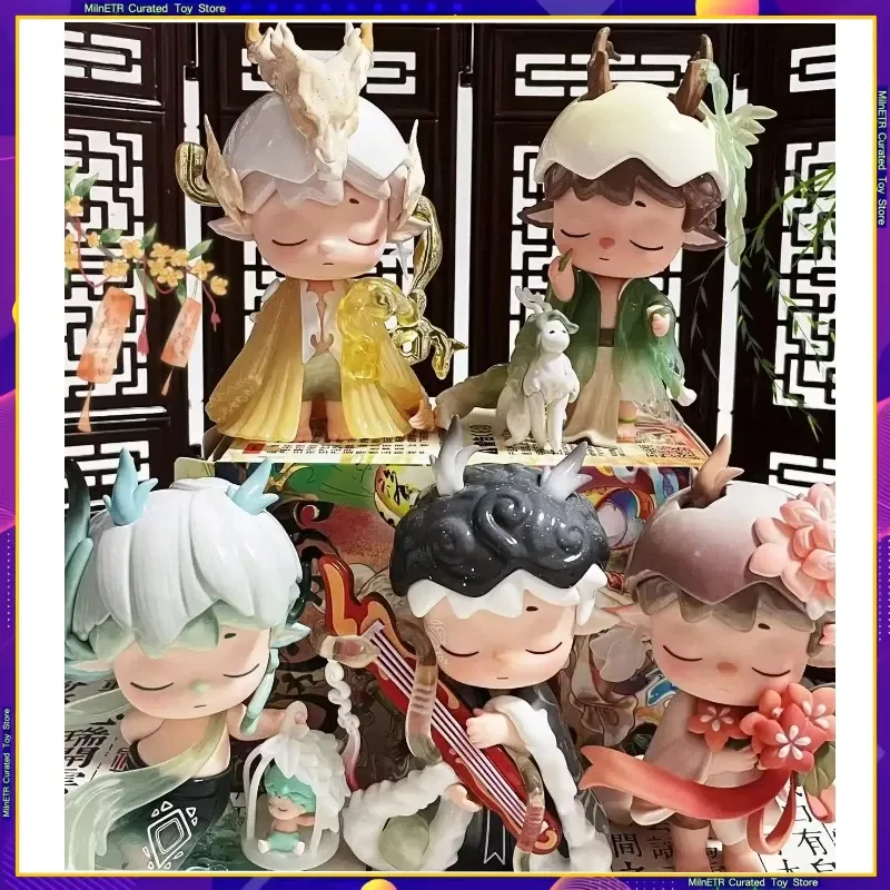 

Новая глухая коробка в этническом стиле Black Play Mimi Fenghua Record - модная кукла ручной работы для украшения рабочей станции