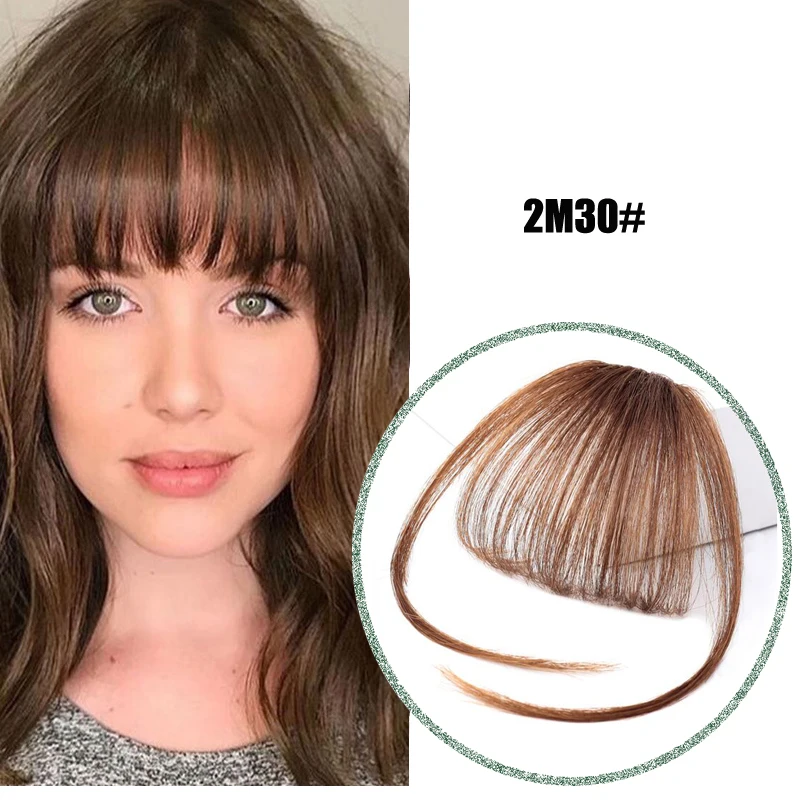 Synthetic Hair Air Bangs Clip In Hair Extensions Heat Resistant Fake Fringe Natural Hairpieces For Women