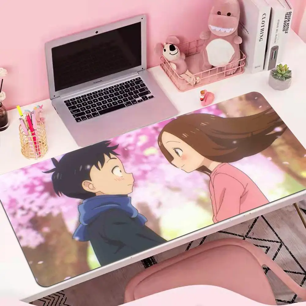 Игровой коврик для мыши Gamer, большой коврик для мыши Karakai Jouzu no Takagi-san, коврик для мыши, компьютерный ковер, резиновый коврик для мыши, коврик для клавиатуры, настольный коврик