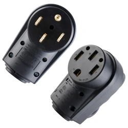 Nema 14-50P 14-50R 50Amp RV Plug Heavy Duty RV EV Wymienne gniazdo męskie/żeńskie z ergonomicznym uchwytem 125V/250V dla kampera