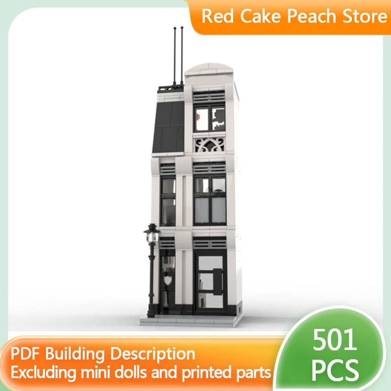 

Модель городской улицы MOC: Конструктор «Полицейская станция» (модульный, технологичный), подарок для детей на праздник, игрушка-конструктор для сборки