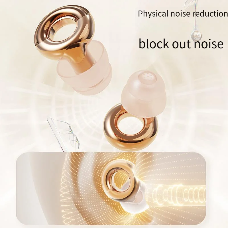 Silicone Ring-Shaped Electroplated Noise-Canceling Earplugs Sound-isolating And Sound-reducing Sleep Earplugs For Sleep