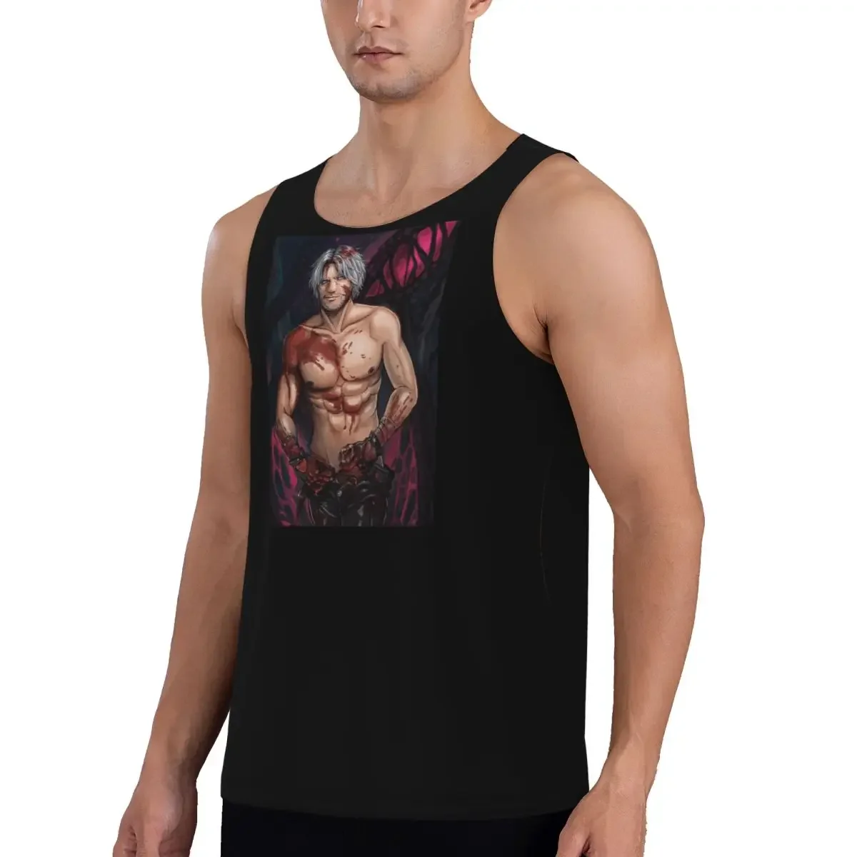 Quick Dry Dante Devil May Cry 5 Classic . Gym Tank Muscle Sleeveless Shirt Bodybuilding Breathable Vest