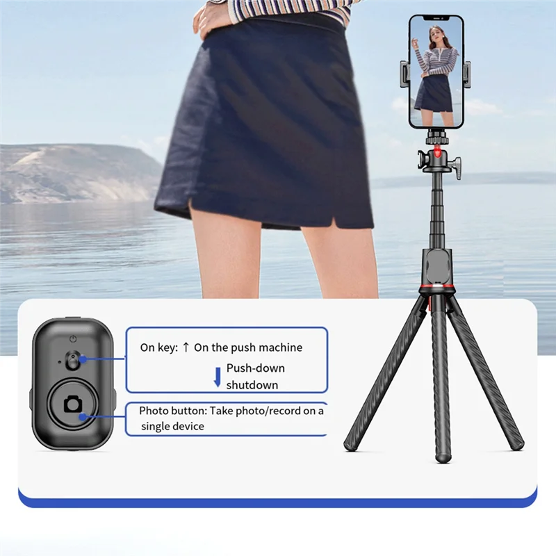 【Shopper’S Favorite】Selfie Stick Phone Tripod Stand, Extendable Flexible Octopus Tripod For Smartphone And Camera With Wireless