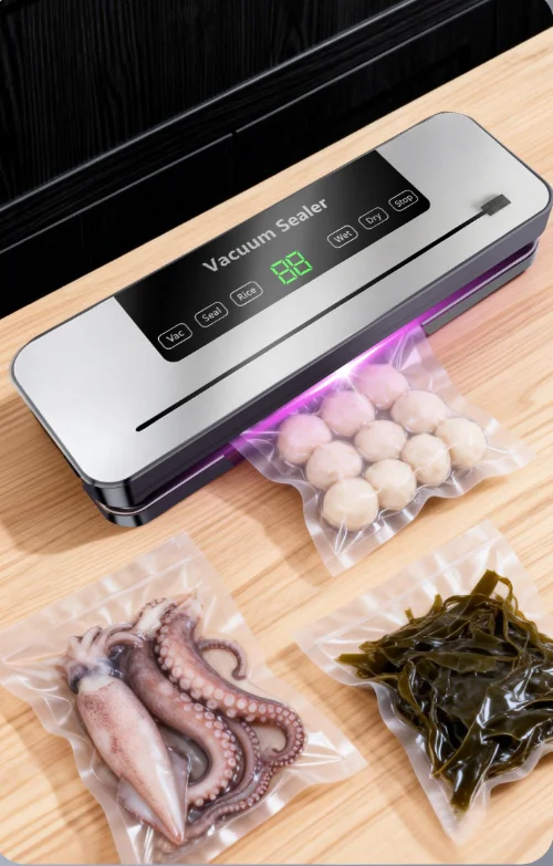Vacuum packaging sealing machine, vacuum sealing integrated machine, purple light sterilization