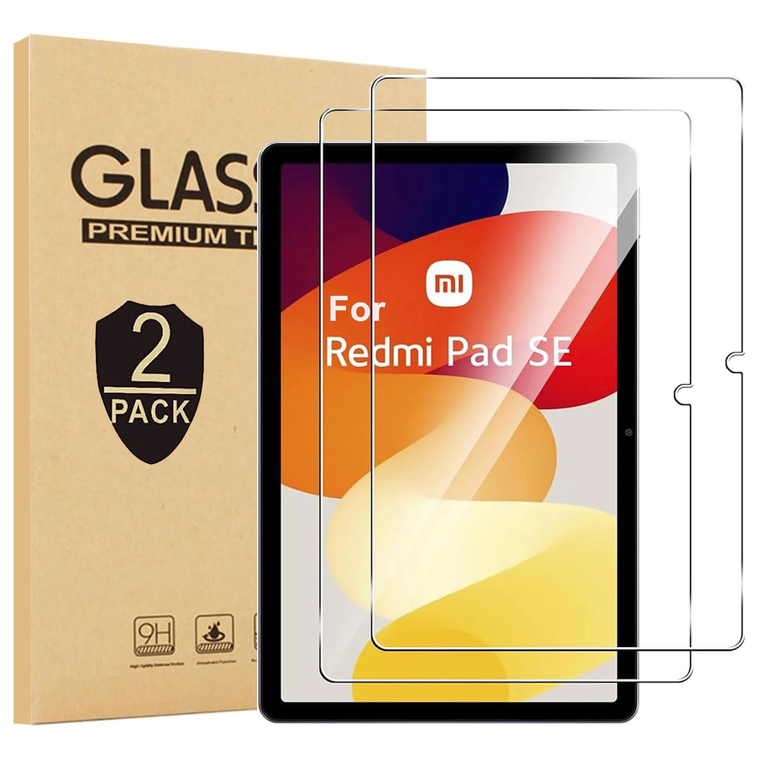 2pcs 9H Tempered Glass For Xiaomi Redmi Pad SE 11 inch 2023 Clear Screen Protector Anti Scratch Protective Film